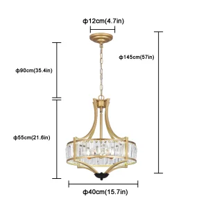 Luxury Crystal Pendant Ceiling Lamp